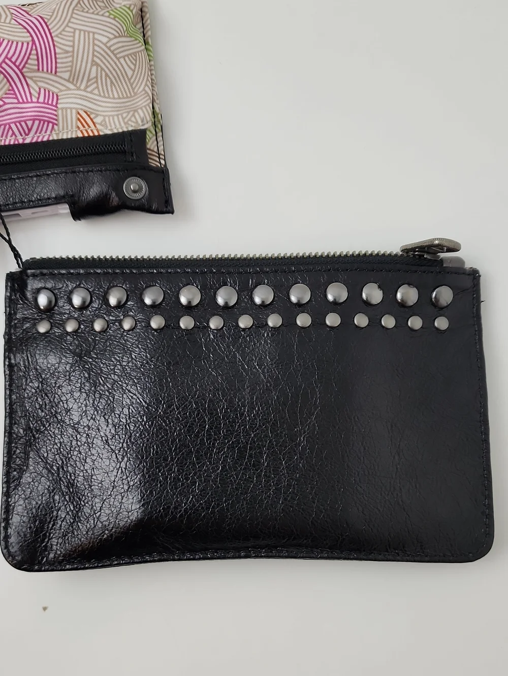 The Sak Portable Power Bank Studded Wristlet Leather Black
